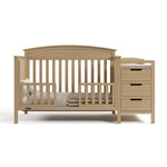 Benton driftwood crib and changer converted to toddler bed
