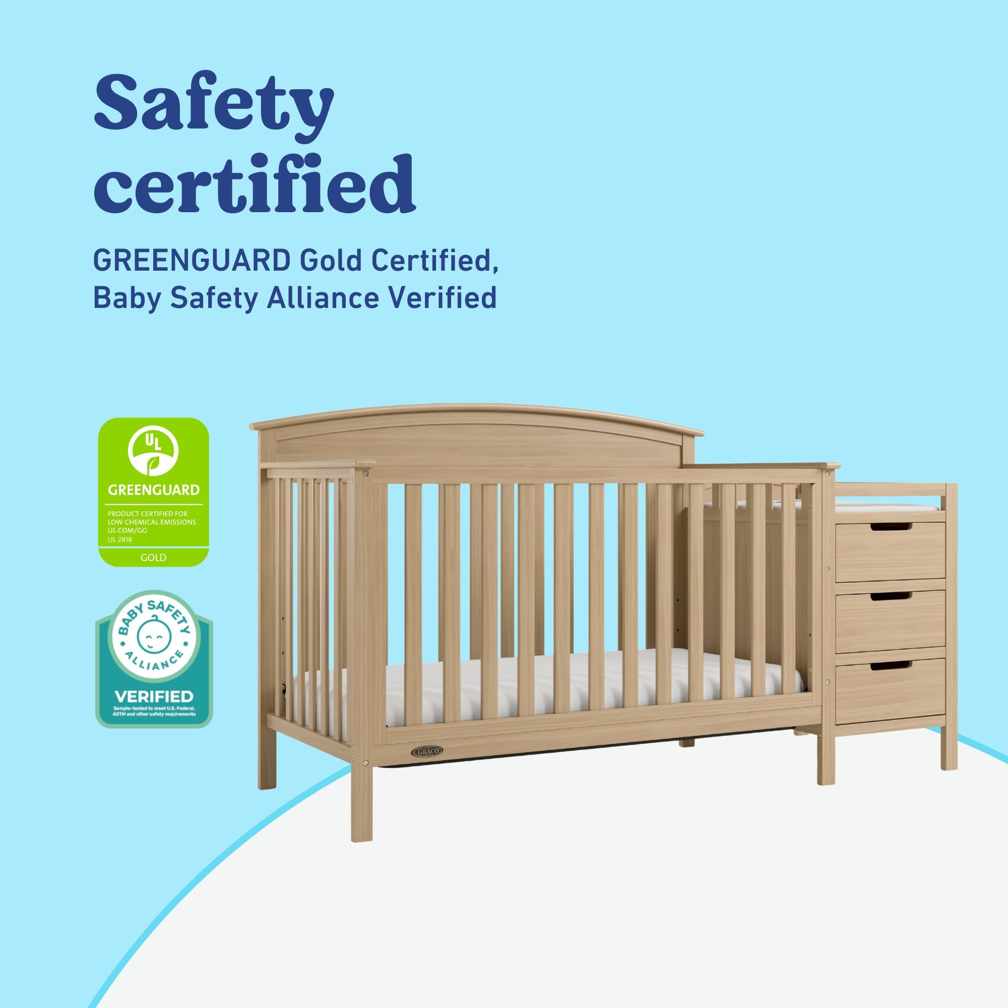 Benton driftwood crib and changer certifications callout