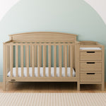 Benton driftwood crib and changer in a nursery