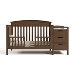 Benton hazelnut crib and changer converted to toddler bed