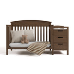 Benton hazelnut crib and changer converted to daybed