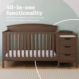 Benton hazelnut crib and changer style callout