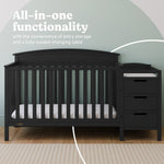 Benton black crib and changer style callout