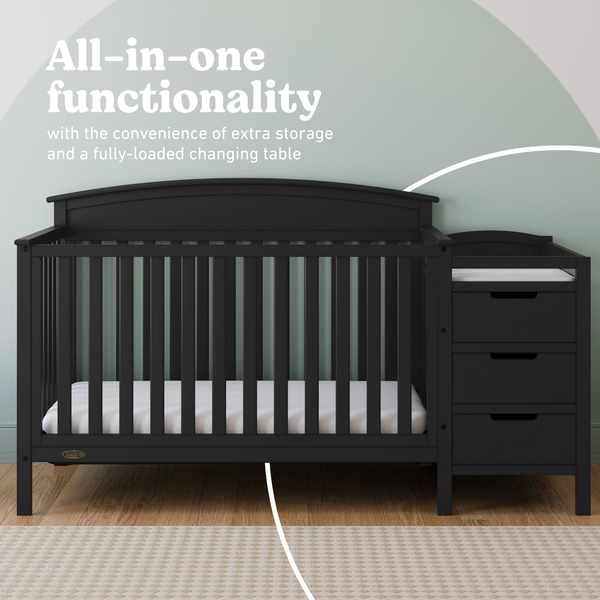 Benton black crib and changer style callout