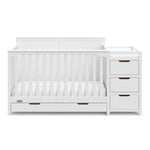 Graco Hadley 5-in-1 Convertible Crib and Changer with Drawer in White front view
