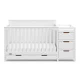 Graco Hadley 5-in-1 Convertible Crib and Changer with Drawer in White front view