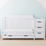 Graco Hadley 5-in-1 Convertible Crib and Changer with Drawer in White Lifestyle view