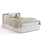 Teddi hazelnut crib and changer converted to full-size bed