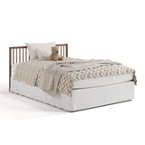 Teddi hazelnut crib and changer converted to full-size bed