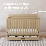 Tristan driftwood crib with drawer style callout