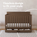 Tristan hazelnut crib with drawer style callout