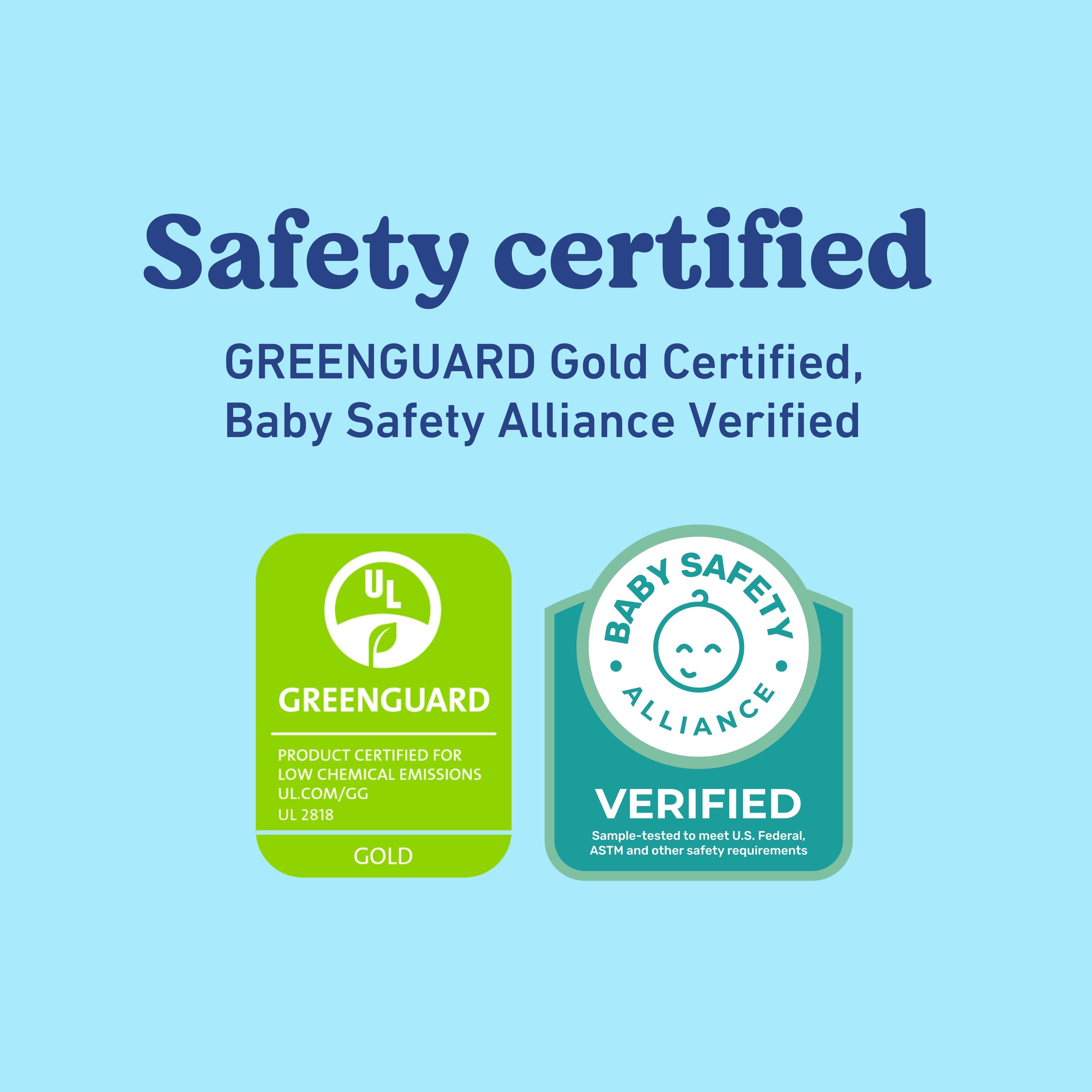 Tristan crib with drawer certifications