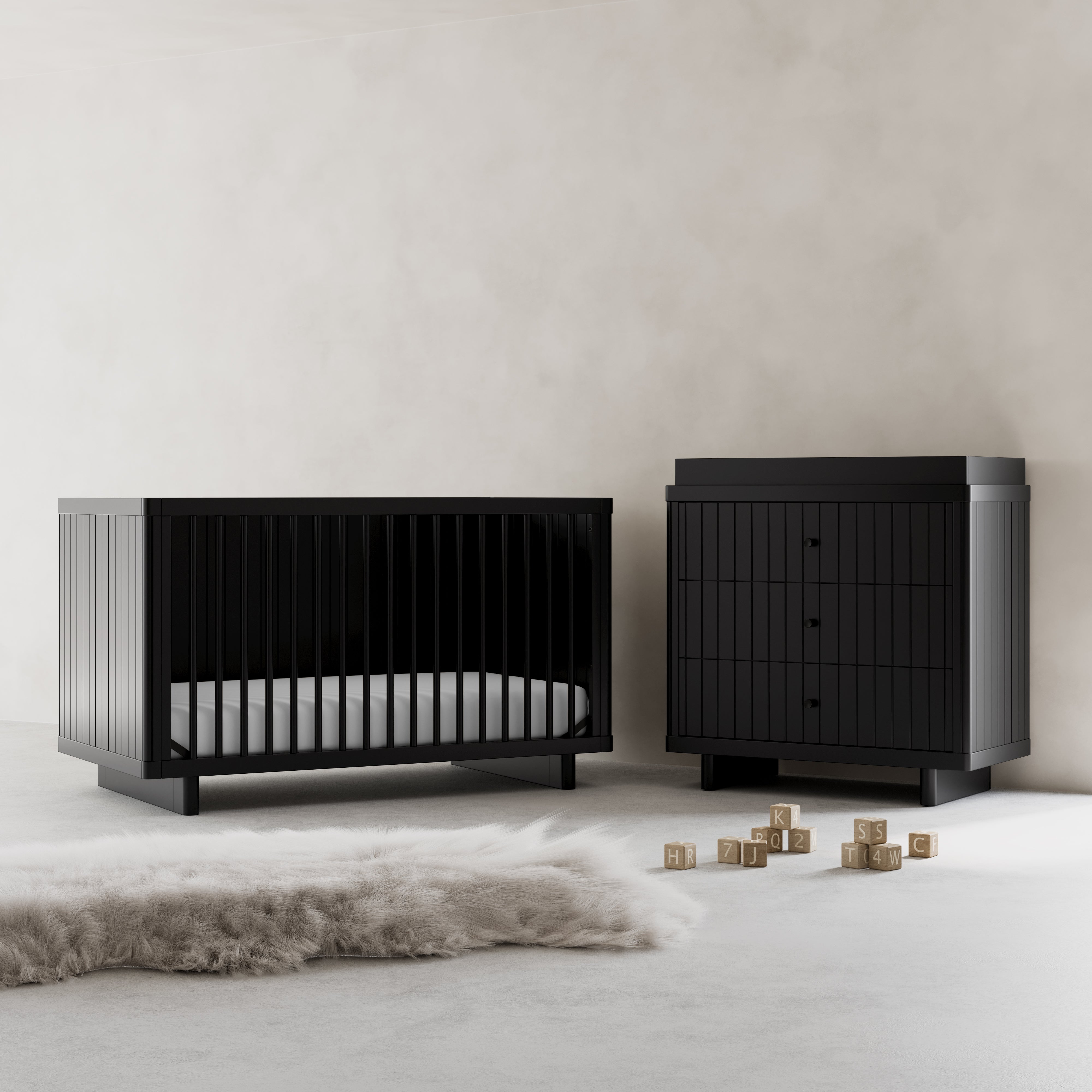 Storkcraft® Kyoto Deluxe 3-in-1 Convertible Crib with Bonus Toddler Guardrail.