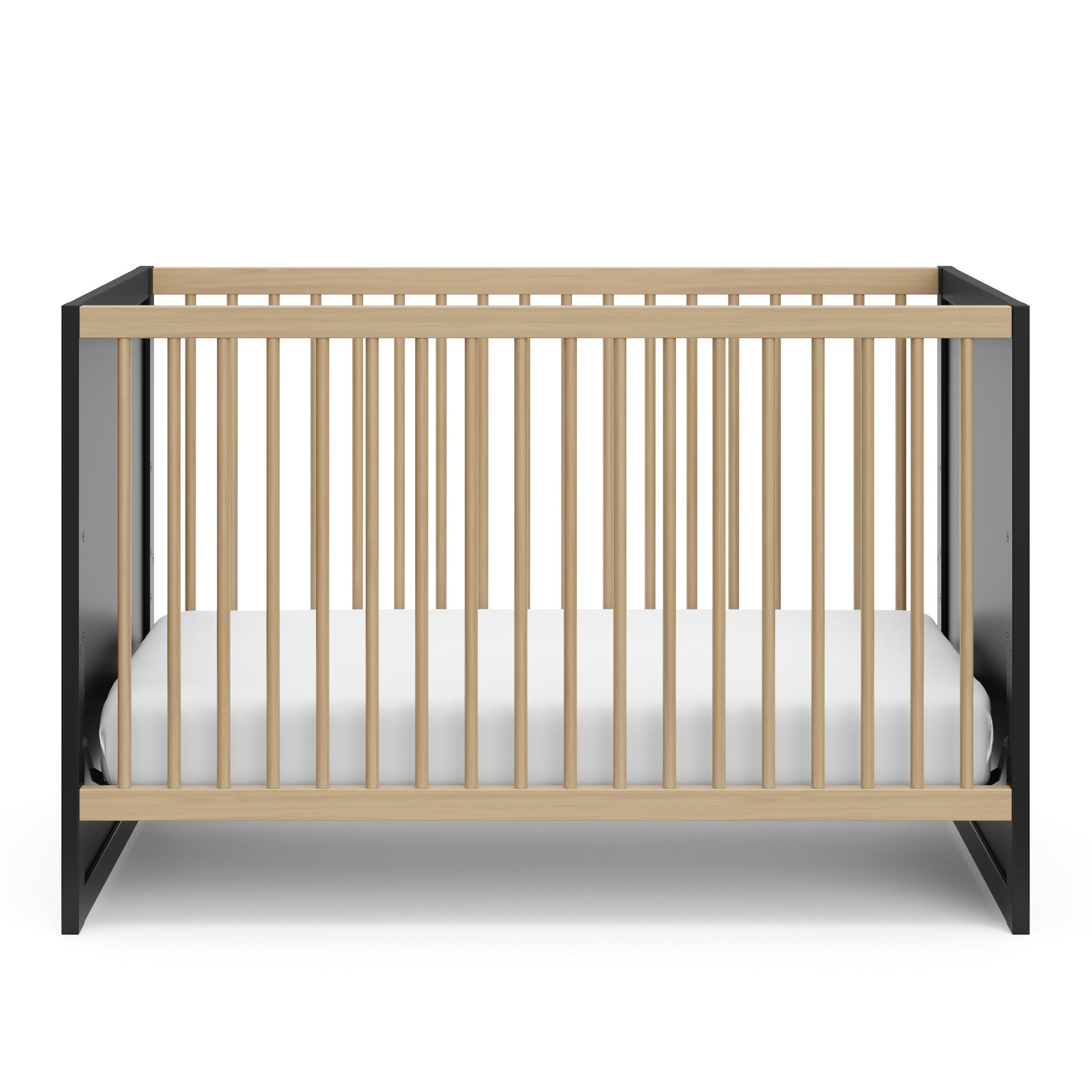 black with driftwood crib