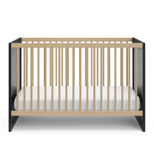 black with driftwood crib