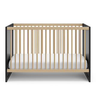 black with driftwood crib