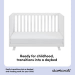 Beckett white crib daybed conversion callout
