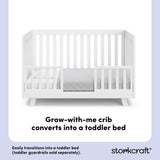 Beckett white crib toddler bed conversion callout