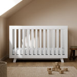 beckett white crib in nursery