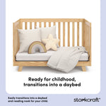 Beckett natural crib daybed conversion callout