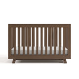 Front view of Beckett hazelnut crib