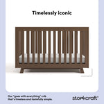Beckett hazelnut crib style callout