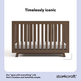 Beckett hazelnut crib style callout