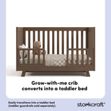 Beckett hazelnut crib toddler bed conversion callout