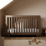 Beckett hazelnut crib in nursery
