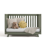 Beckett olive crib converted to daybed