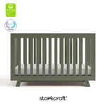 Beckett olive crib with GGG and PTPA logo on top left