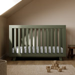 Beckett olive crib in nursery