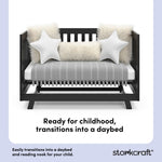 Beckett black crib daybed conversion callout