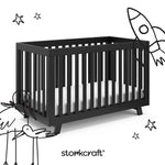 Beckett black crib with black doodles overlaid on image