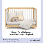 Beckett crib natural with white daybed conversion callout
