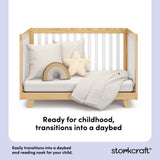 Beckett crib natural with white daybed conversion callout