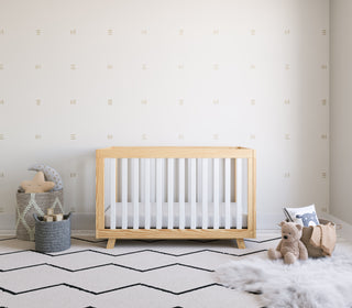 Natural with white crib in nursery