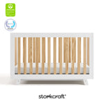 Beckett white with natural crib with GGG and PTPA logo on top left