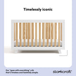 Beckett white with natural crib style callout