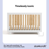 Beckett white with natural crib style callout