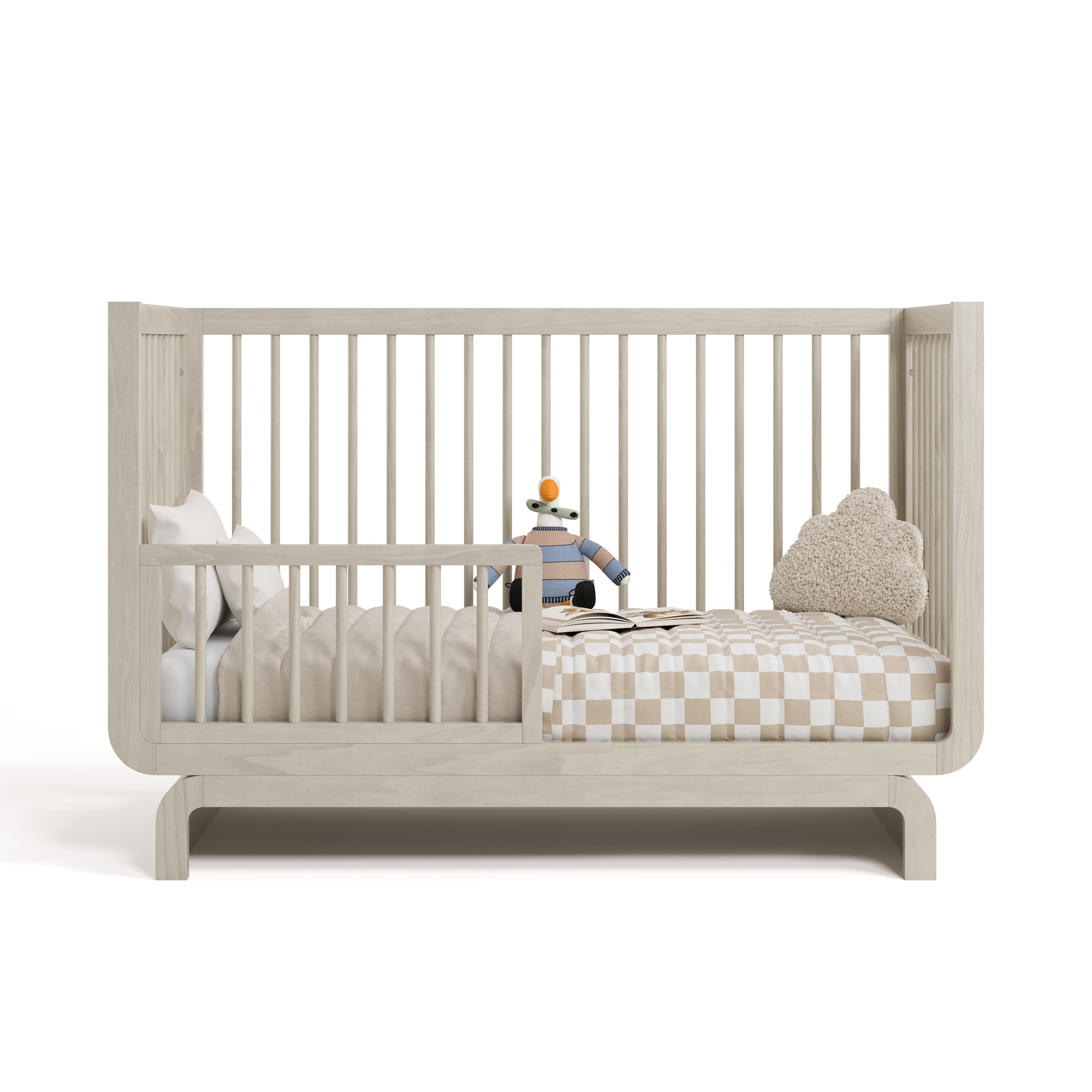 Storkcraft Santorini Convertible Crib  in London Fog toddler bed image