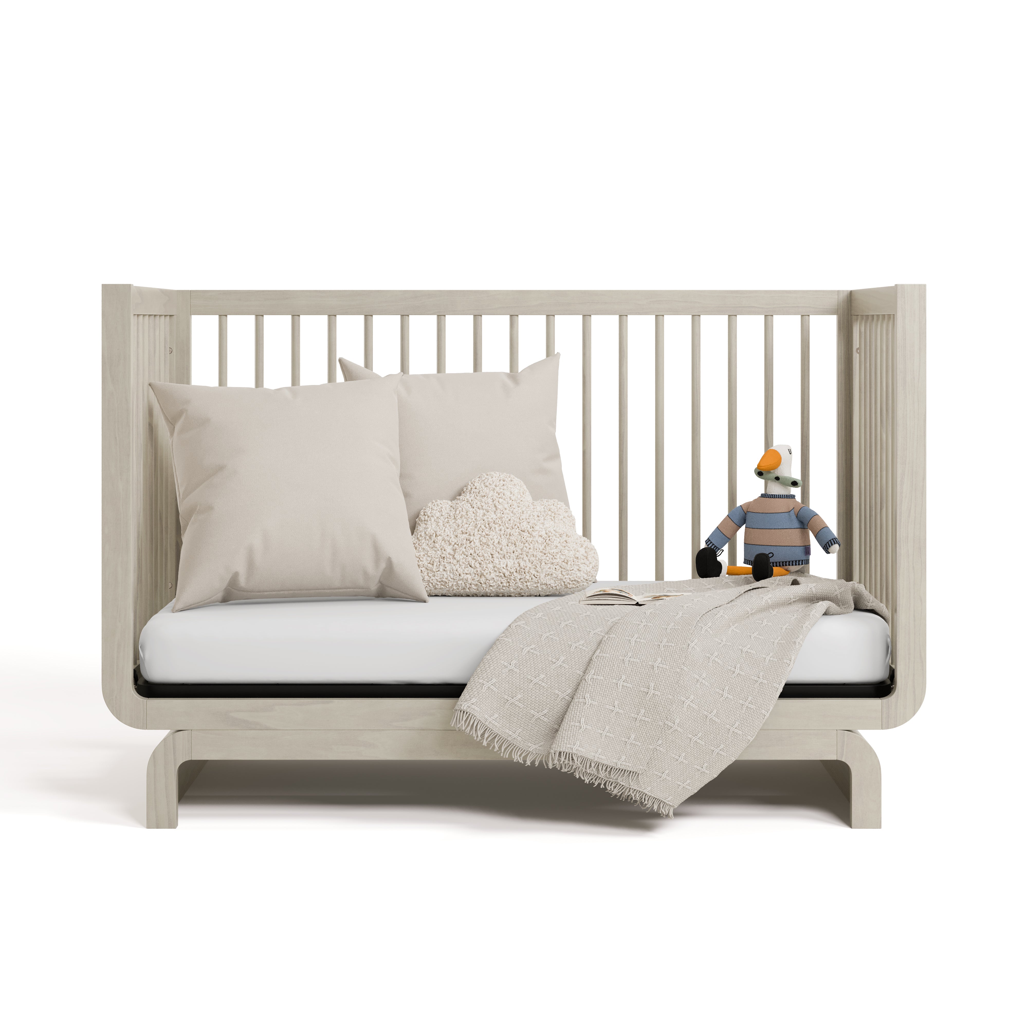 Storkcraft Santorini Convertible Crib in London Fog daybed image