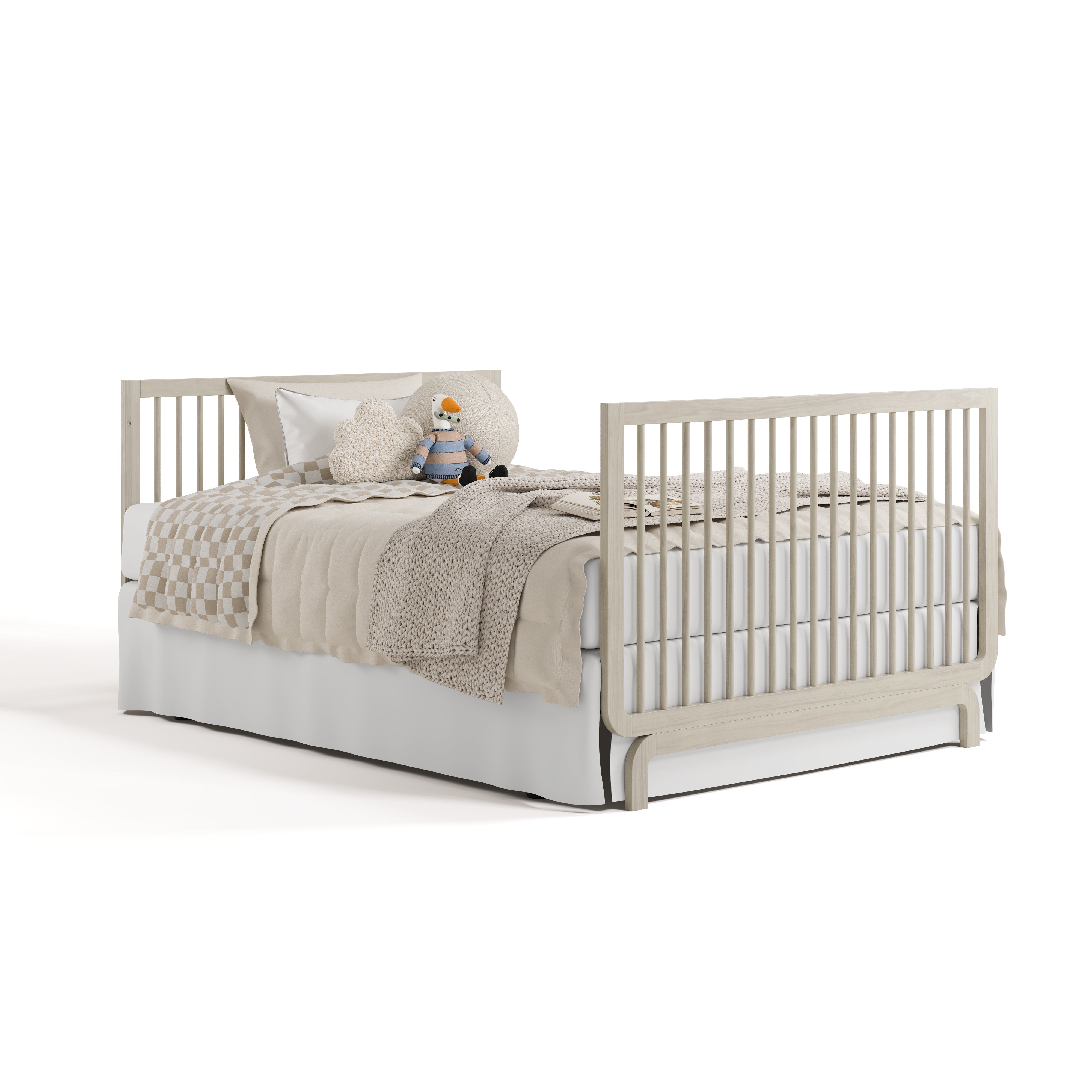 Storkcraft Santorini Convertible Crib in London Fog full bed image
