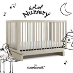 Storkcraft Santorini Convertible Crib in London Fog callout image