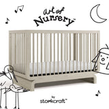 Storkcraft Santorini Convertible Crib in London Fog callout image