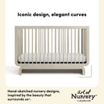 Storkcraft Santorini Convertible Crib in London Fog callout image
