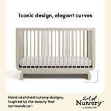 Storkcraft Santorini Convertible Crib in London Fog callout image