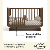 Santorini hazelnut crib toddler guardrail callout