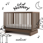 Santorini hazelnut crib with black doodles overlaid on image