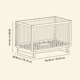 Storkcraft Santorini Convertible Crib dimensions callout image